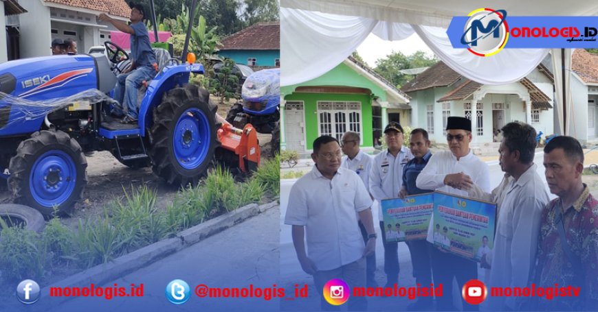 Sejumlah Kelompok tadi di Tubaba terima bantuan  Alsintan dari kementerian.