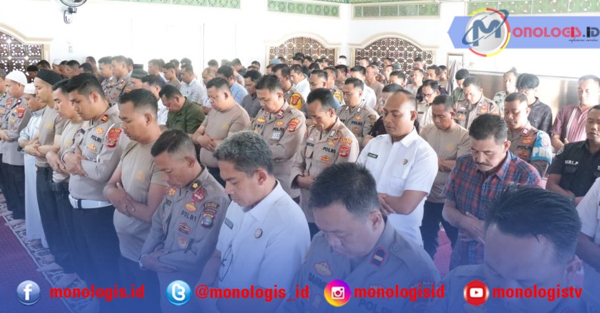 Tiga Anggota Polri Gugur Dalam Tugas, Polres Tulangbawang Gelar Salat Ghaib