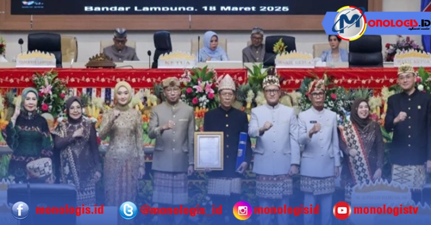 Pakaian Adat Lampung Warnai Paripurna Paripurna DPRD Dalam HUT Ke 61 Prov. Lampung