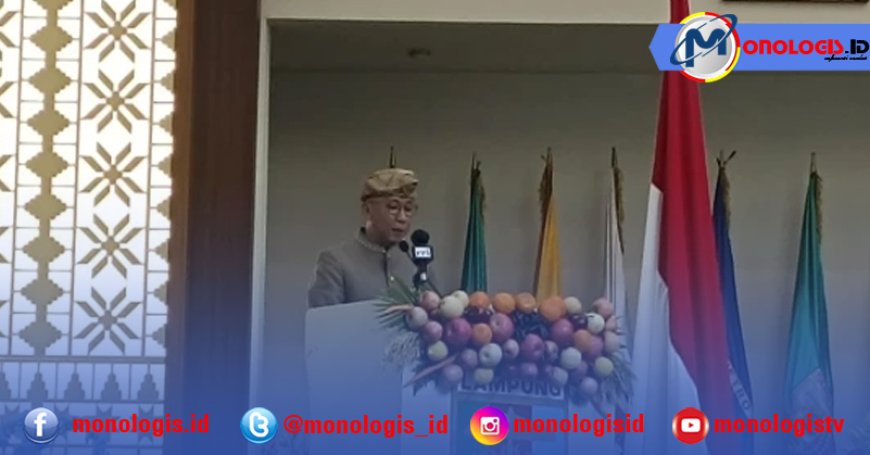 Ajakan Kolaborasi Gubernur Lampung Dalam Paripurna DPRD HUT Ke-61 Lampung