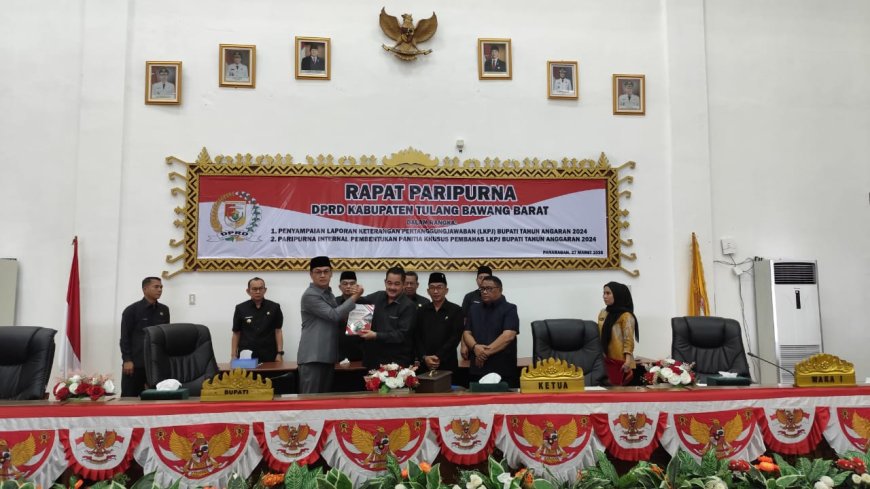 DPRD Tulangbawang Barat Gelar Rapat Paripurna LKPJ Bupati 2024