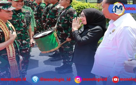 Plt. Bupati Ayu Asalasiyah Sambut Kunker Pangdam II/Sriwijaya Di Kodim 0427 Way Kanan