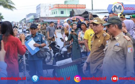 Wakil Bupati Tulangbawang Tertibkan Pedagang Pasar Unit 2