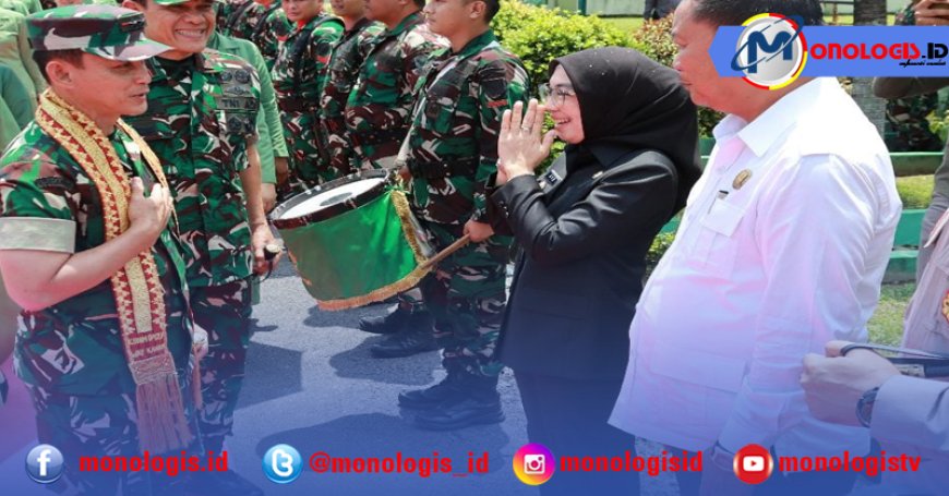 Plt. Bupati Ayu Asalasiyah Sambut Kunker Pangdam II/Sriwijaya Di Kodim 0427 Way Kanan