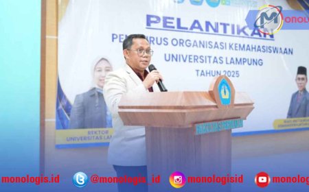 Unila Kukuhkan 37 Ormawa Tingkat Universitas