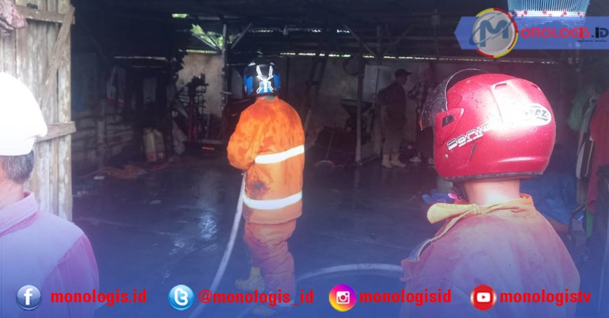 Mesin Penggiling Kopi di Lampung Barat Terbakar, Damkar Sigap Padamkam
