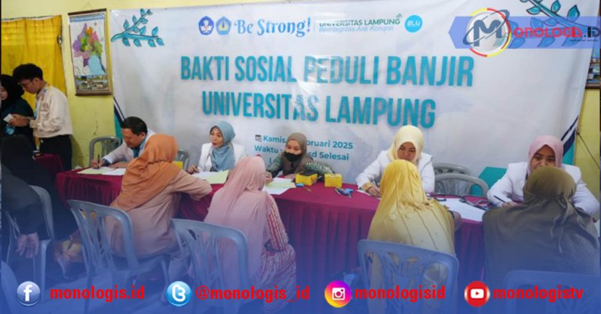Unila dan Pemkot Bandarlampung Gelar Baksos untuk Korban Banjir
