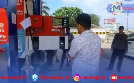 Disdag dan Polresta Bandarlampung Sidak SPBU Curang