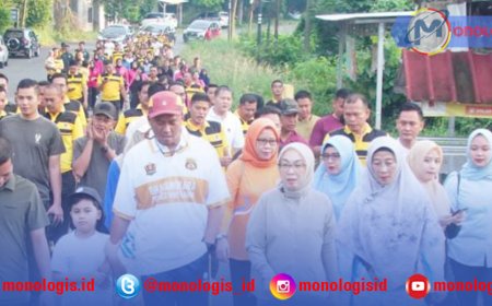 Bupati Waykanan Lepas Peserta Jalan Sehat Hari Bhayangkara ke-79