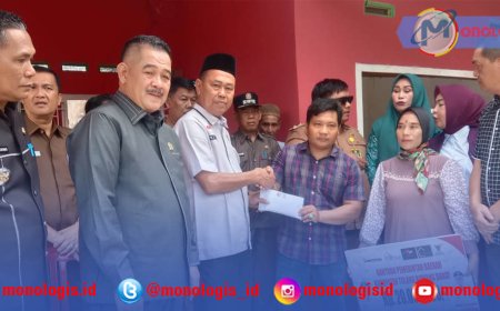 Korban Kebakaran Tulangbawang Barat Terima Bantuan