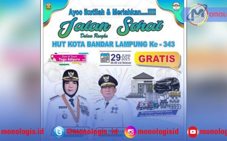Meriahkan HUT ke-343, Pemkot Bandarlampung Gelar Jalan Sehat Berhadiah Mobil