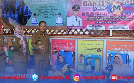 Bupati Tulangbawang Tinjau Donor Darah di Puskesmas Waydente