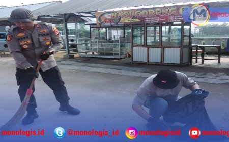 Polres Mesuji Giat Bersih Peduli Humanis di Tanjung Raya