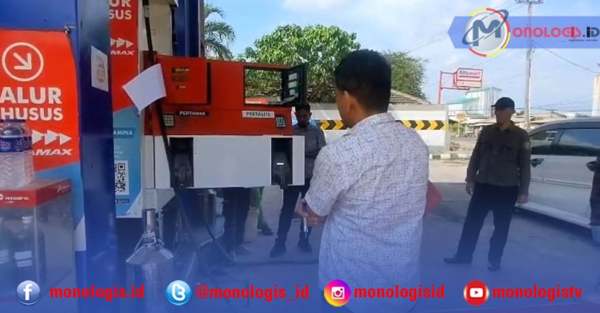 Disdag dan Polresta Bandarlampung Sidak SPBU Curang