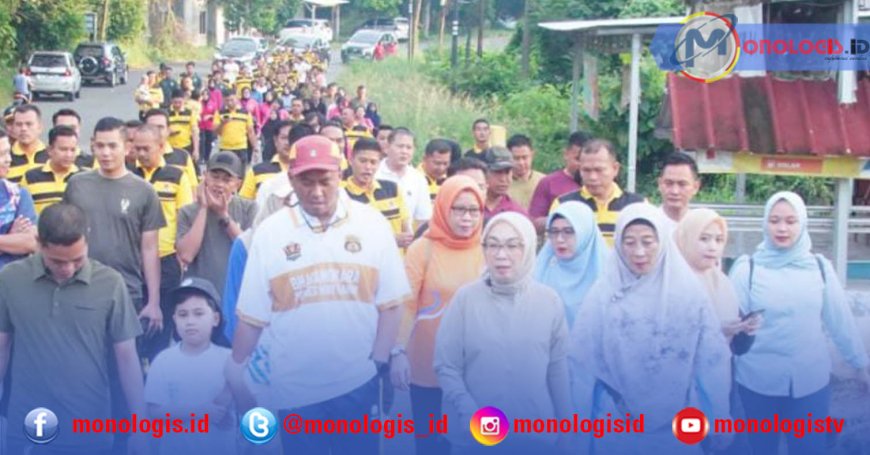 Bupati Waykanan Lepas Peserta Jalan Sehat Hari Bhayangkara ke-79