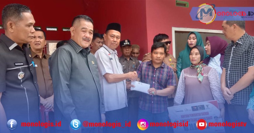 Korban Kebakaran Tulangbawang Barat Terima Bantuan