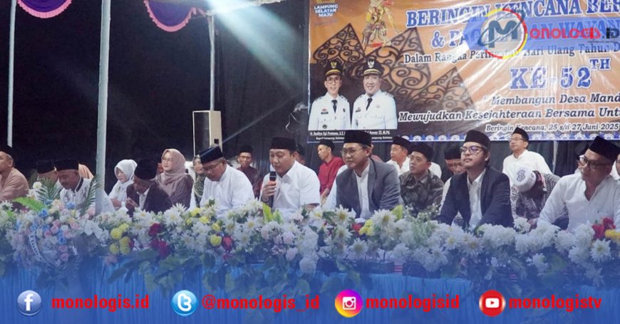 Hadiri HUT Desa Beringin Kencana, Ini Pesan Wabup Lampung Selatan