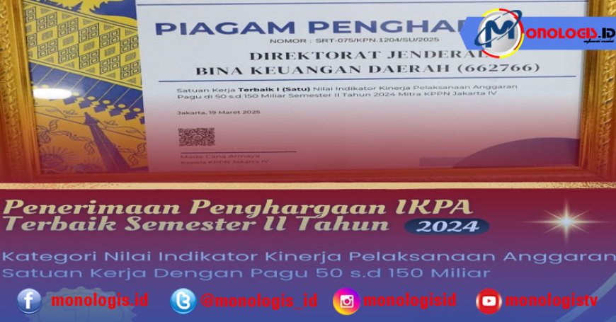 Ditjen Bina Keuda Raih Penghargaan Pengelolaan Keuangan dan Anggaran