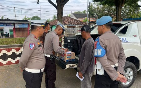 Polisi Tilang 279 Pelanggar Lalu Lintas di Lampung Tengah