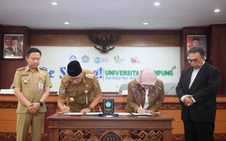 Pemprov Lampung-Unila Tandatangani MoU Dorong Pembangunan Daerah Berbasis Ilmu Pengetahuan, Riset, dan Inovasi