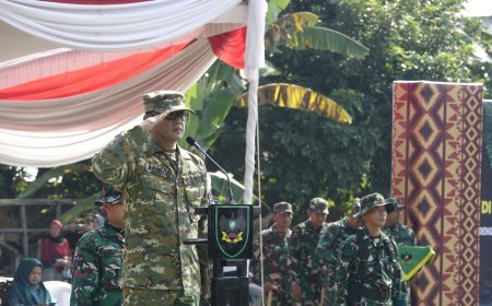 Buka TMMD ke-125, Bupati Lampung Tengah Apresiasi TNI Bantu Bangun Desa