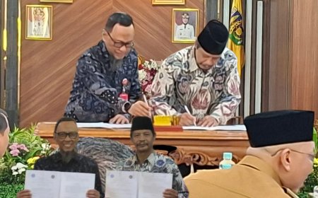 Ketua PWM Lampung Tandatangani  Kerja Sama Percepatan Pendaftaran Tanah Wakaf