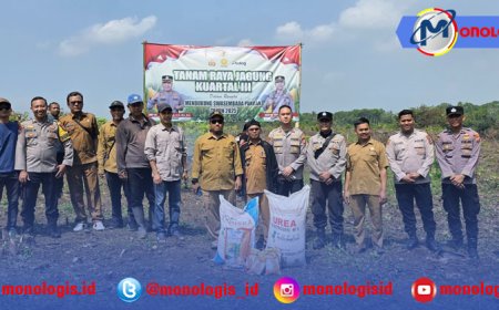 Dukung Ketahanan Pangan di Serang, Polsek Petir Tanam Jagung