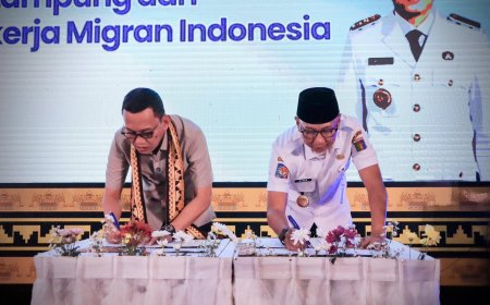 Gubernur Lampung dan Menteri P2MI Teken Nota Kesepahaman  Program Kelas Migran Vokasi