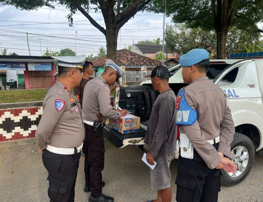 Polisi Tilang 279 Pelanggar Lalu Lintas di Lampung Tengah