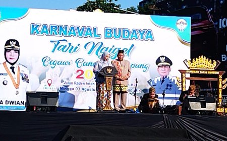 Pemkot Bandarlampung Gelar Karnaval Budaya Tari Ngigel