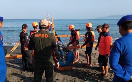 Hendak Mancing, Polisi di Pesisir Barat Hanyut Terseret Ombak