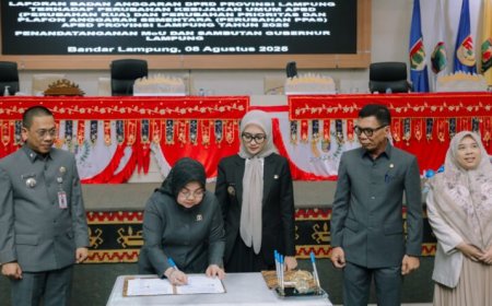Pemprov-DPRD Lampung Tandatangani Nota Kesepahaman KUA-PPAS APBD 2026