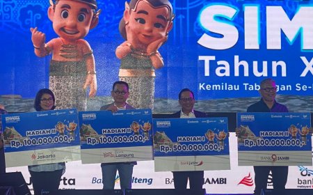 Nasabah Bank Lampung Raih  Uang Tunai Rp 100 Juta Undian Simpeda Nasional 