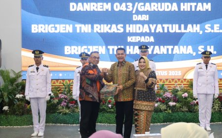 Warek Unila Hadiri Pisah Sambut Danrem