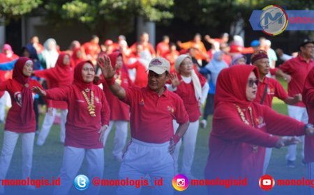 Unila Gelar Senam BEP Bersama Purnabakti di Momen Dies Natalis ke-60