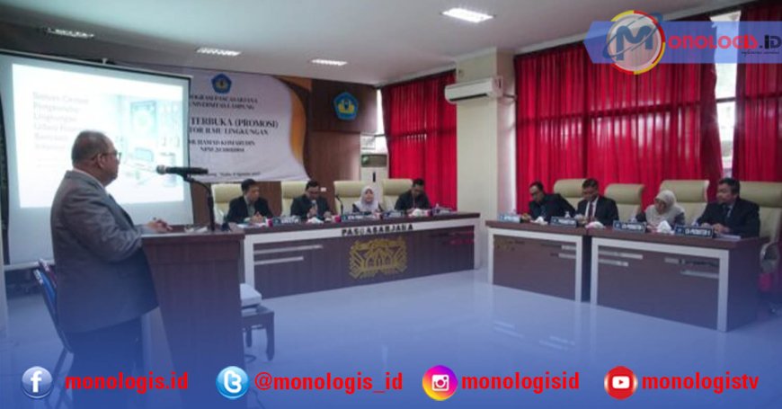 Muhamad Komarudin Resmi Raih Gelar Doktor Ilmu Lingkungan Unila
