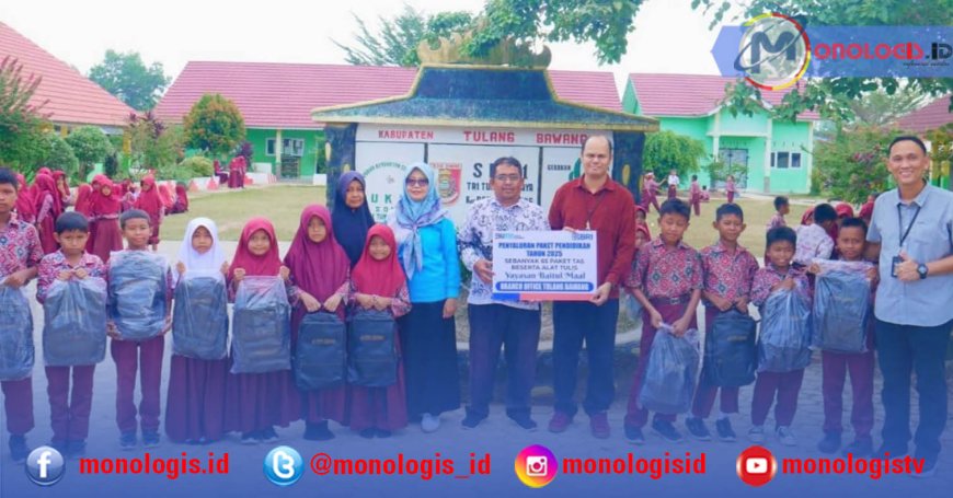 BRI Tulangbawang Salurkan Paket Pendidikan ke Siswa SD