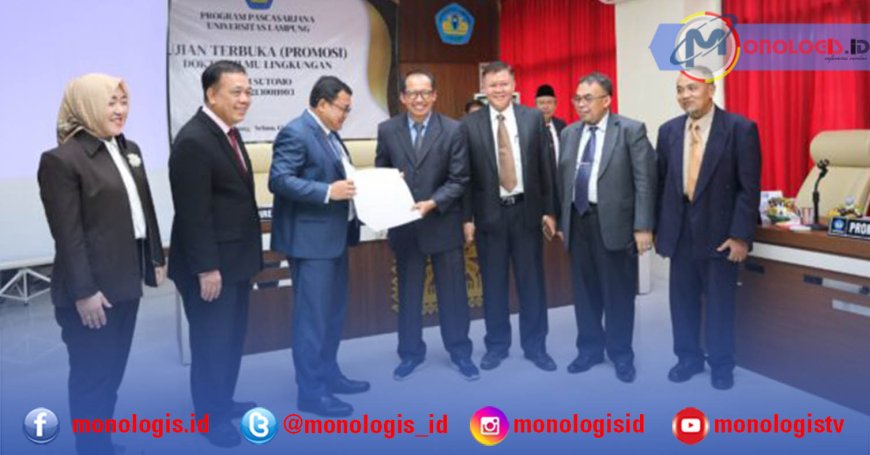 Budi Sutomo Raih Doktor Ilmu Lingkungan Unila