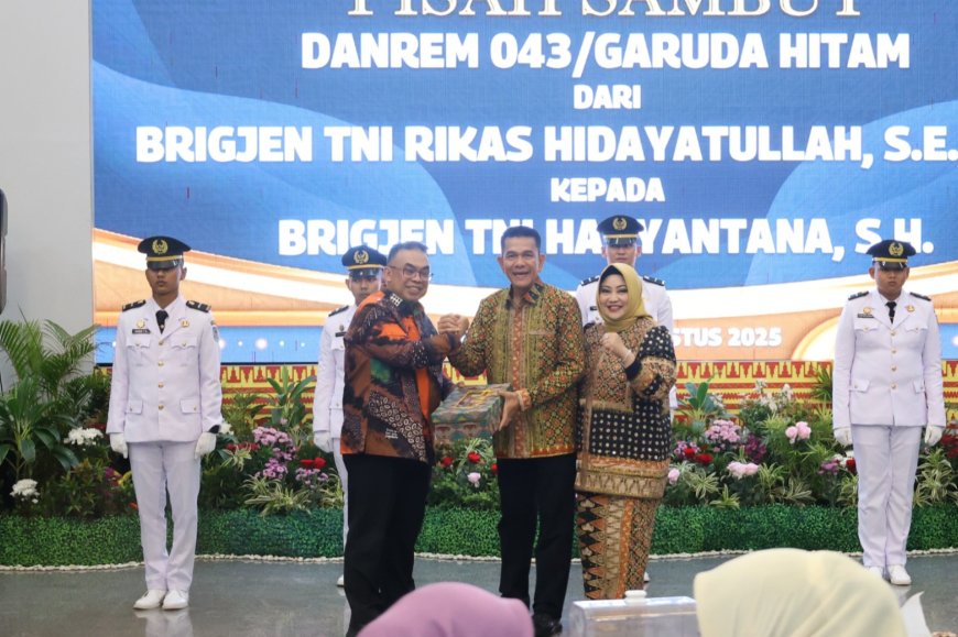 Warek Unila Hadiri Pisah Sambut Danrem
