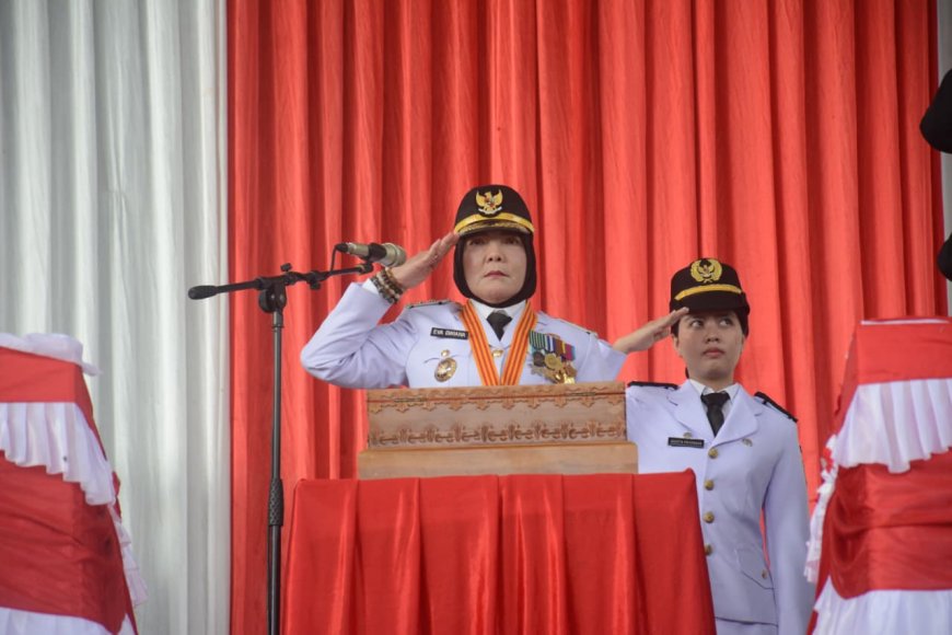 HUT ke-80 RI, Eva Dwiana Ajak Warga Bandarlampung Jaga Persatuan