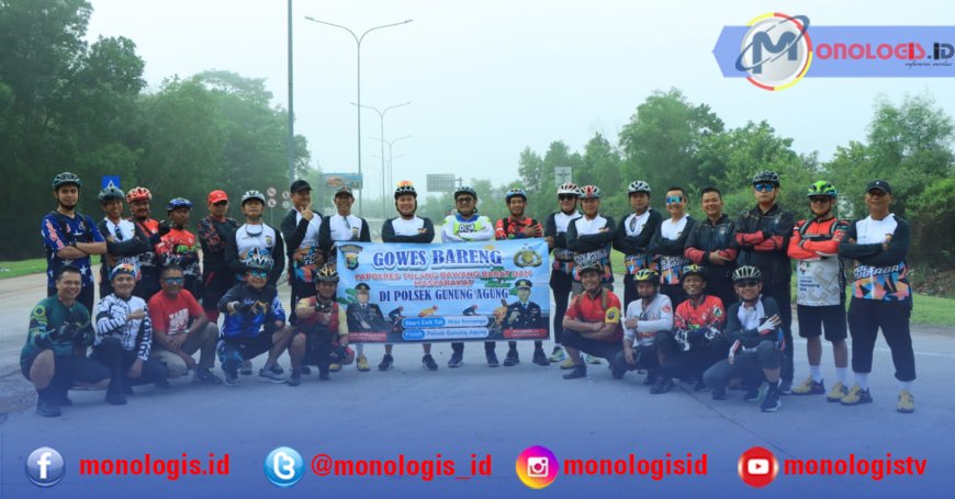 Kapolres Tulangbawang Barat Gowes Bareng Personel dan Warga Tempuh 25 KM
