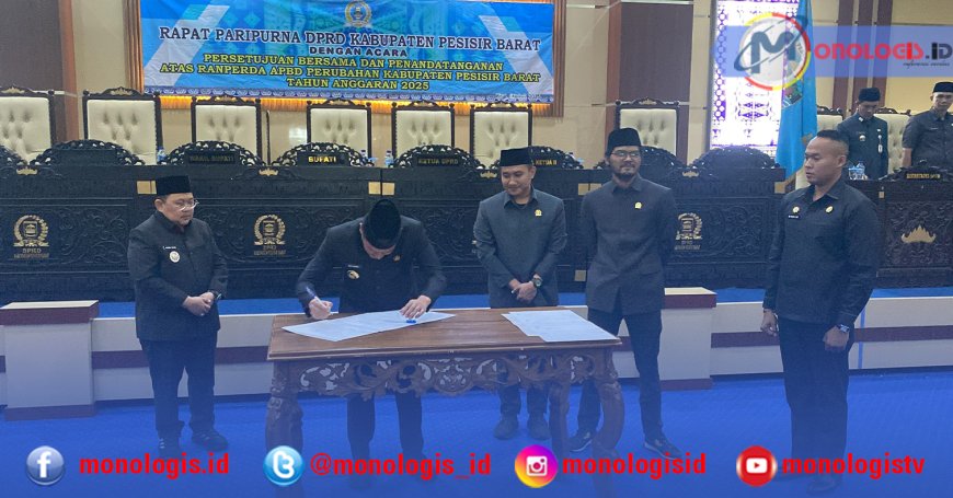 Ranperda APBD Perubahan 2025 Disetujui, Bupati Pesisir Barat Apresiasi DPRD