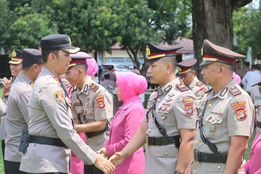 Kapolres Lampung Tengah Pimpin Sertijab dan Lantik Pejabat Utama