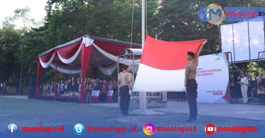 Parade Pakai Adat Nusantara Meriahkan HUT ke-80 RI di Unila
