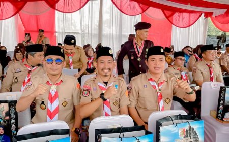 Bawaslu Provinsi Lampung Hadiri Apel Besar Pramuka ke-64
