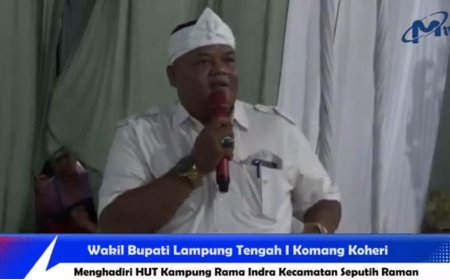Wakil Bupati Lampung Tengah I Komang Koheri Hadiri HUT Rama Indra