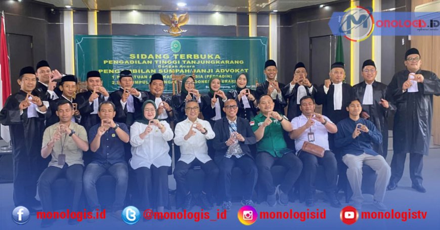 Pengadilan Tinggi Tangjung Karang Ambil Sumpah 14 Advokat Persadin