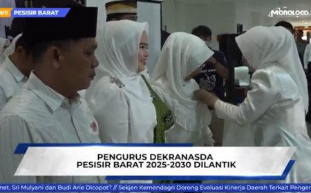Pengurus Dekranasda Pesisir Barat 2025-2030 Dilantik