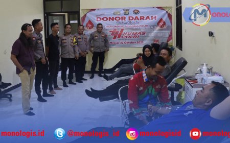 HUT ke-74, Humas Polres Mesuji Gelar Aksi Donor Darah