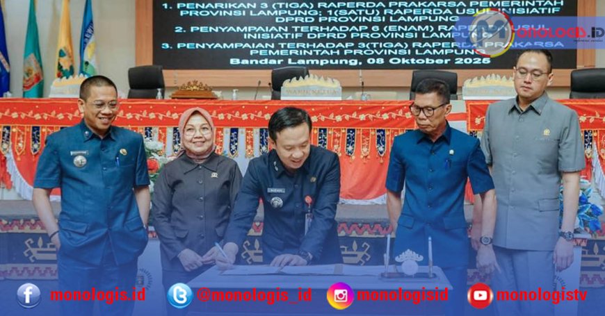Pemprov Lampung Usulkan Tiga Raperda Baru ke DPRD